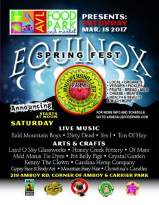 Equinox Spring Fest 2017,  Whispersholler Farms Market Grand Opening! @ Asheville Food Park  | Asheville | North Carolina | United States