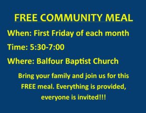 Free Community Meal @ Balfour Baptist Church  | Hendersonville | North Carolina | United States