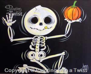 'Friendly Skeleton' Family Friendly painting class @ Painting with a Twist - Asheville, NC | Asheville | North Carolina | United States