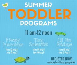 Tiny Scientist Toddler Summer Day Camp (5yrs & under) @ Asheville Parks & Recreation