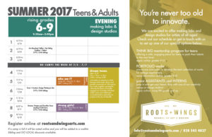 Creativity Summer Camps (Rising 6th-9th grade) @ Roots + Wings School of Art and Design | Asheville | North Carolina | United States