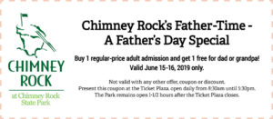 Celebrate Father's Day at Chimney Rock @ Chimney Rock at Chimney Rock State Park | Chimney Rock | North Carolina | United States