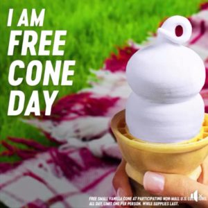 FREE Cone Day @ All area non-mall Dairy Queen restaurants