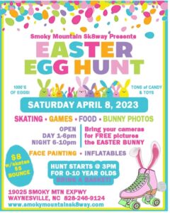 Smoky Mountain Sk8way's Annual Easter Egg Hunt! (10yrs & Younger) @ Smoky Mountain Sk8way | Waynesville | North Carolina | United States