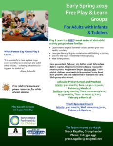 Play & Learn Groups for Adults with Infants & Toddlers series begins today! (3-35mos) @ varied locations