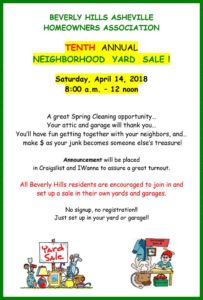 Annual Neighborhood Yard Sale @ Beverly Hills Neighborhood Asheville | Asheville | North Carolina | United States