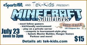 Asheville e-Sports Minecraft Saturday (8-14yrs) @ The Grey Eagle  | Asheville | North Carolina | United States