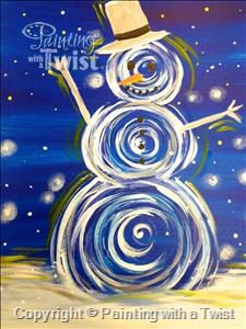 Family Friendly Snowman Painting Class (7+yrs) @ Painting with a Twist - Asheville, NC | Asheville | North Carolina | United States