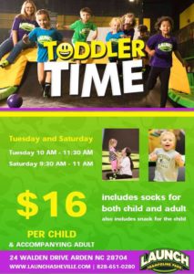 Toddler Trampoline Time (5yrs & Under) @ Launch Trampoline Park Asheville | Arden | North Carolina | United States