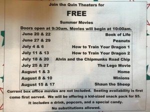 FREE Summer Movie Series @ Quin Theaters | Sylva | North Carolina | United States