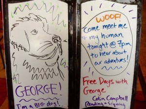 Meet George the Surfing Dog and his human Colin Campbell @ Malaprop's Bookstore/Cafe | Asheville | North Carolina | United States