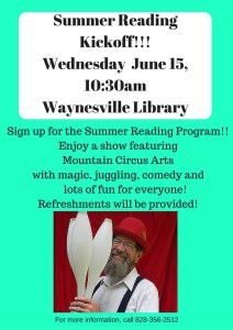 Summer Reading Kickoff Party @ Waynesville Public Library | Waynesville | North Carolina | United States