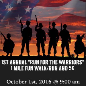 Run for the Warriors 1 mile walk/run and 5K @ FighterWithin  | Hendersonville | North Carolina | United States