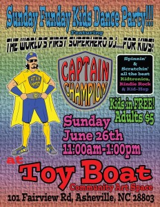 Sunday Funday Kids Dance Party @ Toy Boat Community Art Space | Asheville | North Carolina | United States