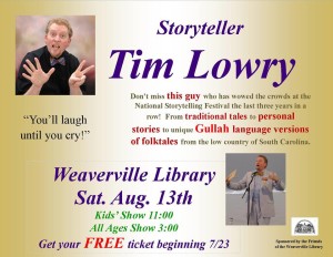 Storyteller Tim Lowry @ Weaverville Public Library | Weaverville | North Carolina | United States