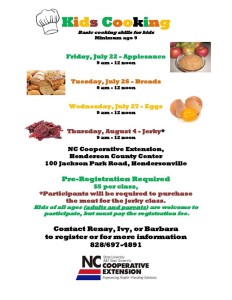 Basic Cooking Skills for Kids (9+yrs) @ NC Cooperative Extension, Henderson County Center | Hendersonville | North Carolina | United States