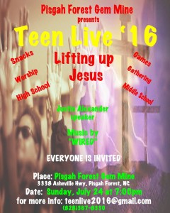 Teen Live '16 @ Pisgah Forest Gem Mine | Pisgah Forest | North Carolina | United States