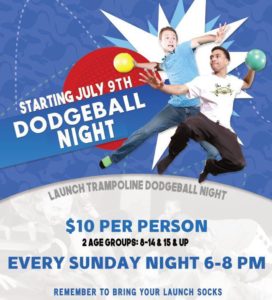 Dodgeball Night (8-14yrs & 15+yrs) @ Launch Trampoline Park Asheville | Arden | North Carolina | United States