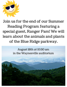 Summer Reading Program with Ranger Pam @ Waynesville Public Library | Waynesville | North Carolina | United States