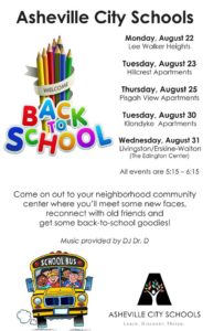 Back To School Event @ Asheville Neighborhood Community Centers