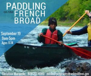 School Day Out Adventure (ages 11-14 yrs) @ Paddling on the French Broad