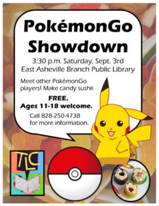 Pokemon Go Showdown (11-18yrs) @ East Asheville Public Library