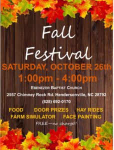 Fall Festival @ Ebenezer Baptist Church | Hendersonville | North Carolina | United States