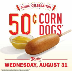 Sonic Celebration! $.50 Corn Dogs All Day @ Sonic Restaurants