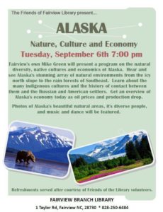 'Alaska: Nature, Culture, and Economy' @ Fairview Public Library | Fairview | North Carolina | United States