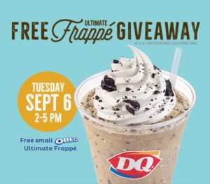 FREE Oreo Ultimate Frappe Giveaway @ all area Dairy Queen Restaurants