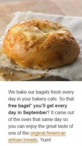 FREE Daily Bagel for MyPanera Cardholders @ All Area Panera Bread Restaurants