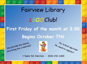 LEGO Club (School Aged Kids) @ Fairview Public Library | Fairview | North Carolina | United States