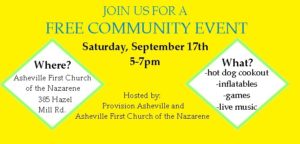 Free Community Event @ Asheville First Church of the Nazarene | Asheville | North Carolina | United States