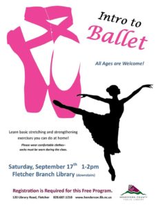 Intro to Ballet @ Fletcher Public Library | Fletcher | North Carolina | United States