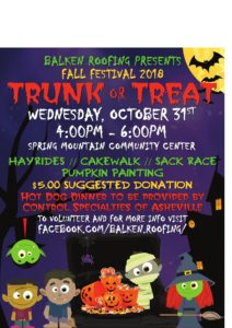 Balken Roofing Fall Festival/Trunk or Treat @ Spring Mountain Community Center | Fairview | North Carolina | United States