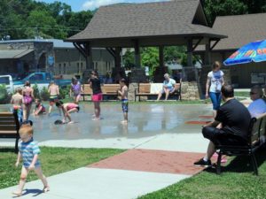 Jump & Splash on the Splash Pad @ Black Mountain Town Square Fountain | Black Mountain | North Carolina | United States