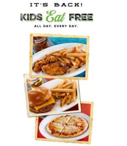 Kids Eat Free (All Day, Every Day) @ all area O'Charley's Restaurants