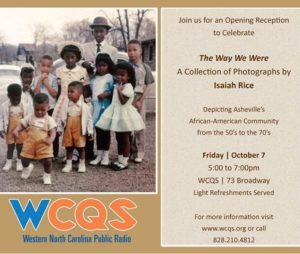 The Way We Were: A Collection of Photographs by Isaiah Rice @ WCQS Western North Carolina Public Radio | Asheville | North Carolina | United States