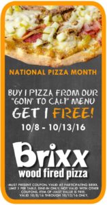 Celebrate National Pizza Month with BOGO Pizza @ Brixx Wood Fired Pizza Asheville | Asheville | North Carolina | United States