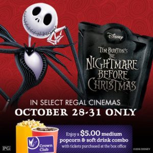 Tim Burton's 'Nightmare Before Christmas' on the big screen @ Regal Cinemas Biltmore Grande 15 & RPX | Asheville | North Carolina | United States