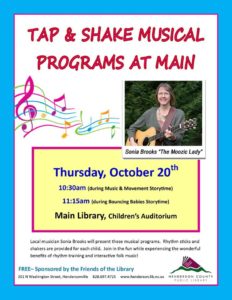 Tap & Shake Musical Programs @ Main Hendersonville Public Library | Hendersonville | North Carolina | United States