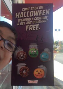 FREE Doughtnut for everyone in costume @ all area Krispy Kreme locations