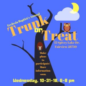 Trunk or Treat @ Ecclesia Baptist Church | Fairview | North Carolina | United States