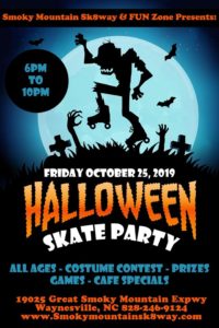 Halloween Skate Party & Costume Contest @ Smoky Mountain Sk8way & FUN ZONE | Waynesville | North Carolina | United States