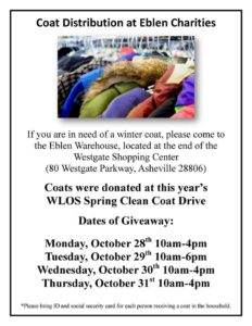 WLOS / Eblen Winter Coat Giveaway / Distribution @ Westgate Shopping Center in the old Bon Marche’ / Hamrick’s Department Store | Asheville | North Carolina | United States