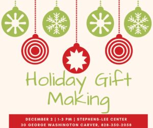 Holiday Gift Making (K-5th Grade) @ Stephens–Lee Center | Asheville | North Carolina | United States