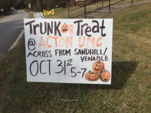 Trunk or Treat @ Acton United Methodist Church | Asheville | North Carolina | United States