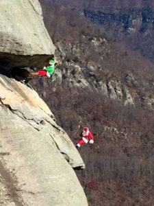 Santa on the Chimney @ Chimney Rock at Chimney Rock State Park | Chimney Rock | North Carolina | United States