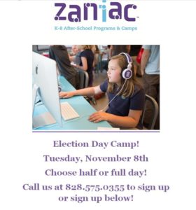 Election Day Camp @ Zaniac Asheville | Asheville | North Carolina | United States