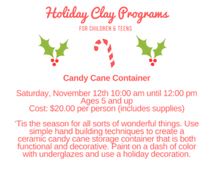 Holiday Clay Program (5+yrs) @ McDowell Arts Council Association